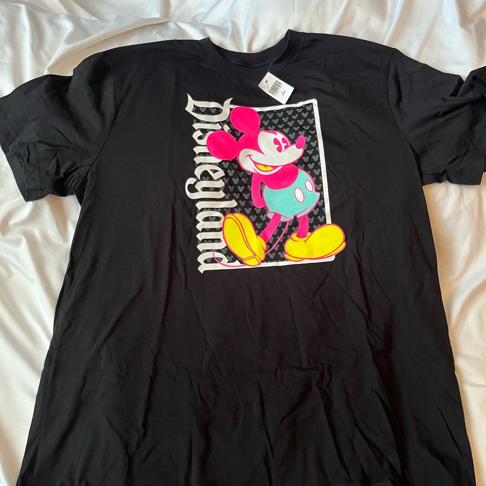 Disneyland Black Cotton T-Shirt